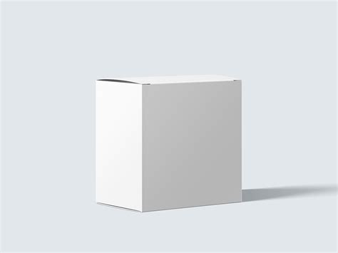 Free White Cardboard Paper Package Box Mockup - Free Package Mockup