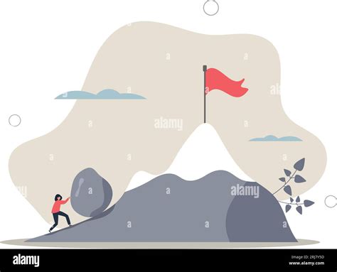 Perseverance, grit or persistence to push effort to success, resilience ...