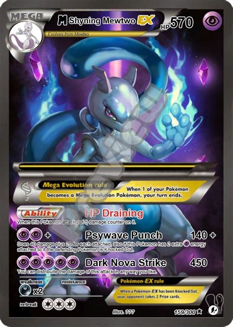 M Shyning Mewtwo Ex Pokemon Card - Etsy