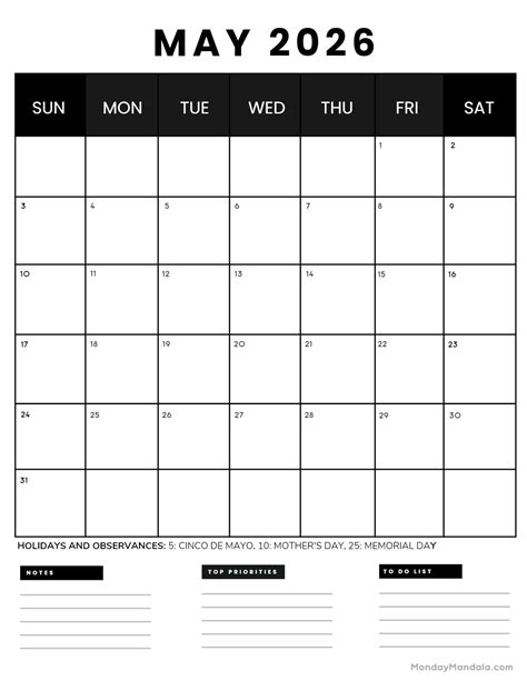 Blank Calendar May And June 2026