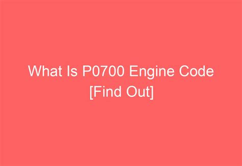 How to Fix PO700 Engine Code 的图像结果