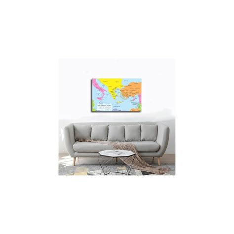 Bible Map Poster Pauls Missionary Journeys Canvas India | Ubuy