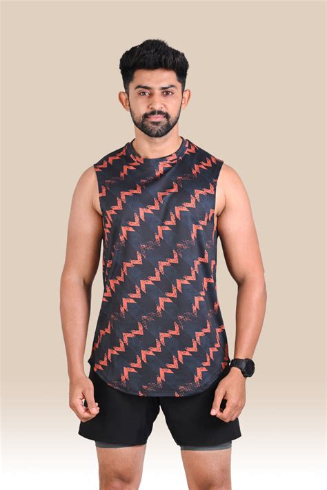 Men's Graphic Tank Top - Black & Red – Endurace