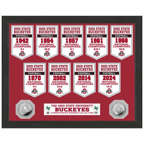 Highland Mint Ohio State Buckeyes Nine-Time Football National Champions ...