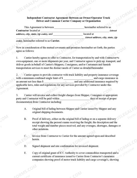 Owner Operator Contracts For Box Trucks In Franklin | US Legal Forms