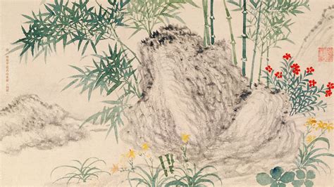 清 恽寿平花卉山水册 - 故宫博物院 - 故宫壁纸