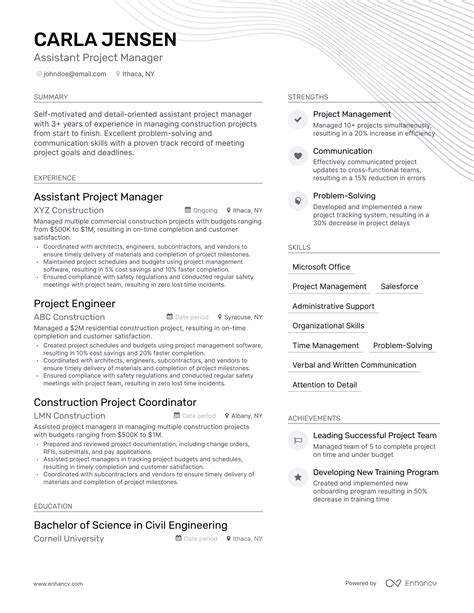 5 Assistant Project Manager Resume Examples & Guide for 2023