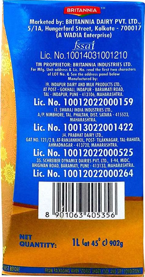BRITANNIA Pure Cow Ghee Carton Price in India - Buy BRITANNIA Pure Cow ...