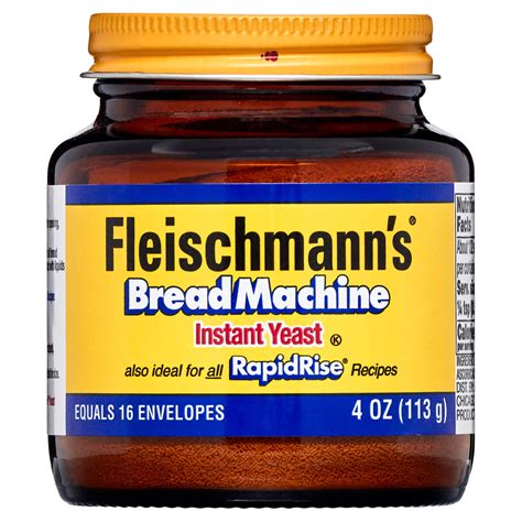 Fleischmann's Instant Bread Machine Yeast 4 oz Rapid Rise Perfect for ...