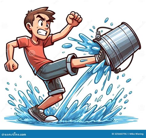 Idiom "Kick the Bucket", Meaning To Die Stock Illustration ...