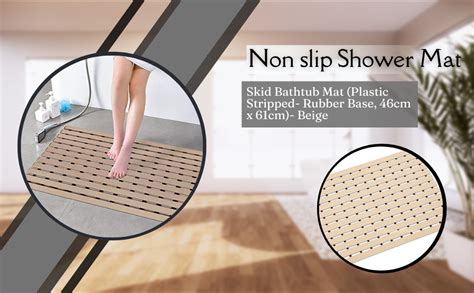 Buy Eurotex Shower Mat Non Slip for Bathroom, Anti Skid Bathtub Mat ...