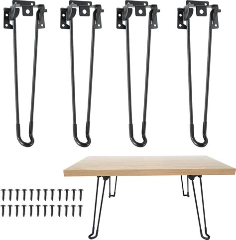 Amazon.com: NATGAI Foldable Hairpin Table Legs, 4Pcs 12.6" Heavy Duty ...