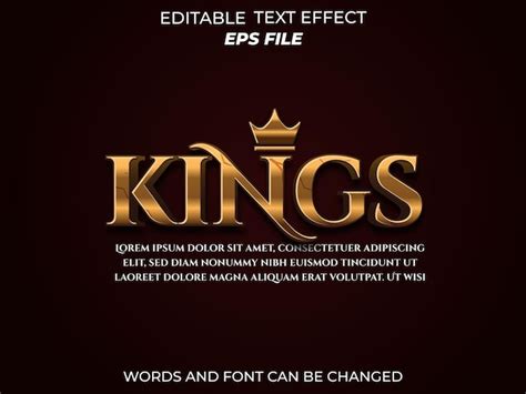 Kings text effect font editable typography 3d text for medieval fantasy ...