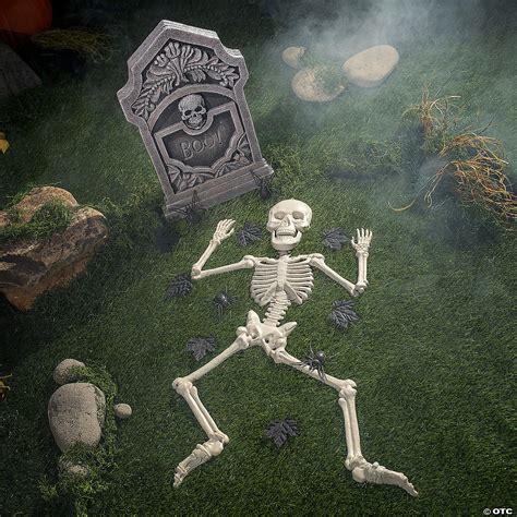 Boo! Tombstone & Skeleton Graveyard Halloween Decorations Set – 24 Pc ...