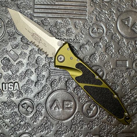 Microtech Socom Elite Manual T/E OD Green Stonewash Partial Serrated ...