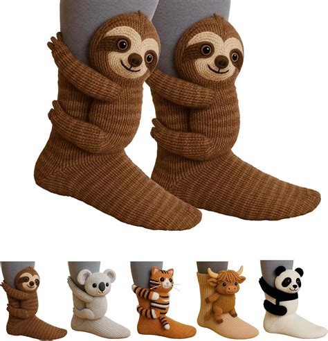 Amazon.com: Hug Hug Socks - Exquisite Knit Warm Breathable Socks, Snug ...