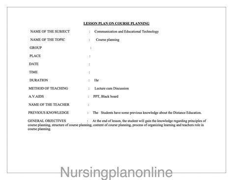 Lesson Plans in Nursing Education: Essential for Effective Teaching ...