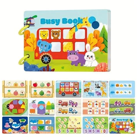 Montessori Busy Book for Kids-Preschool Sensory Play Book for Fine Mot ...