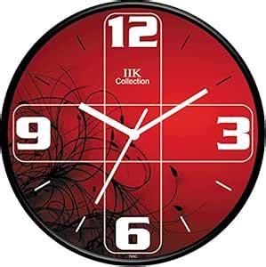 Buy IIK COLLECTION 12-inch Designer Plastic Analogue Round WallClock ...