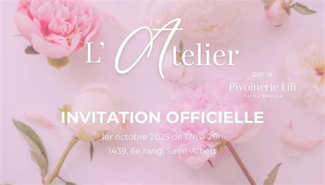 INVITATION – INAUGURATION DE L’ATELIER, 1439 6e Rang, Saint-Albert, 1 ...