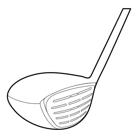 Golf Stick Icon Outline Style, Style Icons, Golf Icons, Outline Icons ...