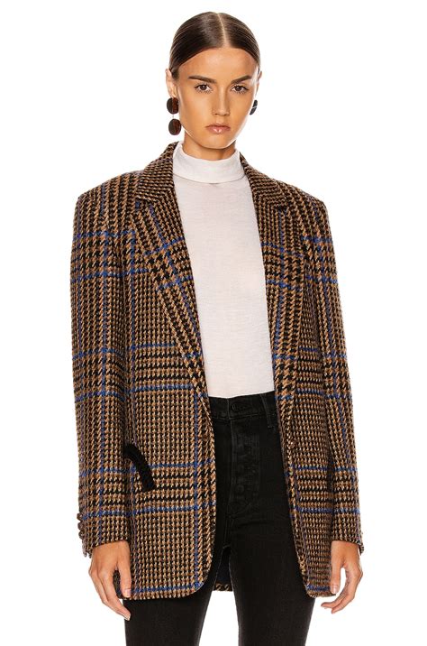 Blaze Milano Cariba Weekend Blazer in Brown Tartan | FWRD