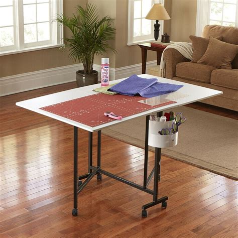 Folding Hobby Portable Work Table Laminated Adjustable Crafts