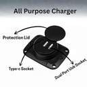 ERHIndia DC 12V 24V USB Type C Socket Mobile Charger Bike Car Auto Fast ...