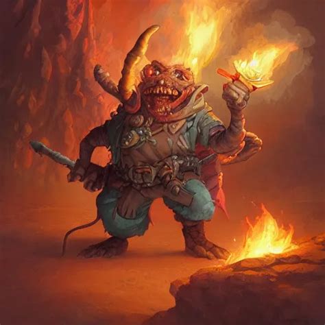 a detailed goblin pyromancer, by justin gerard and | Stable Diffusion ...
