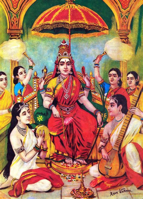 Ambika - Oleograph Print - Raja Ravi Varma Press - Art Prints by Raja ...