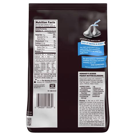 calories in hershey kiss with almond