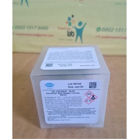 Jual FerroZine Iron Reagent Solution Pillows, pk/50 HACH Cat. 2301-66 ...
