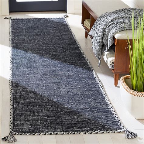 Safavieh Montauk Lajolla 2 X 8 (ft) Gray/Black Indoor Abstract Coastal ...