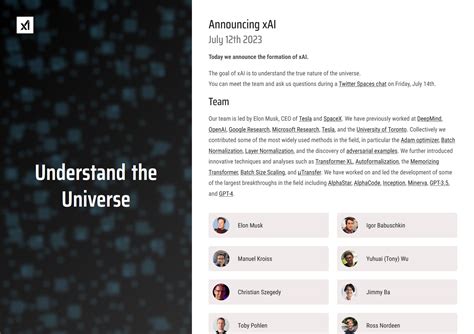 Musk announces new AI company that seeks to “understand the universe ...