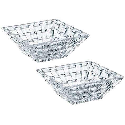 Buy Nachtmann Bossa Nova Crystal Square Bowl Set, 100ml/12cm, Set of 2 ...