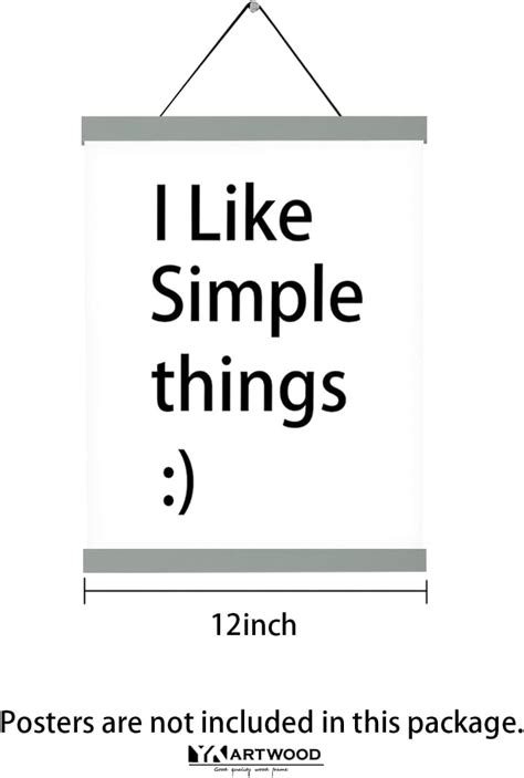 Buy YK Artwood 12x18 12x18 Poster Frame Gray,Magnetic Poster Hanger ...