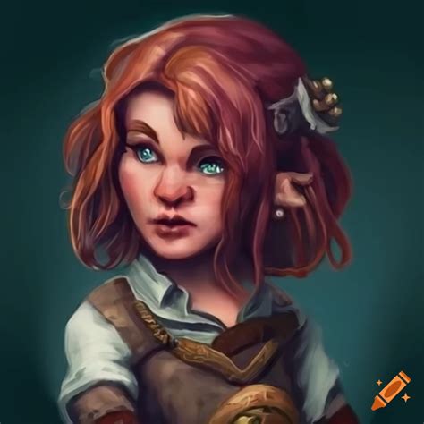 Image of a female halfling bard on Craiyon