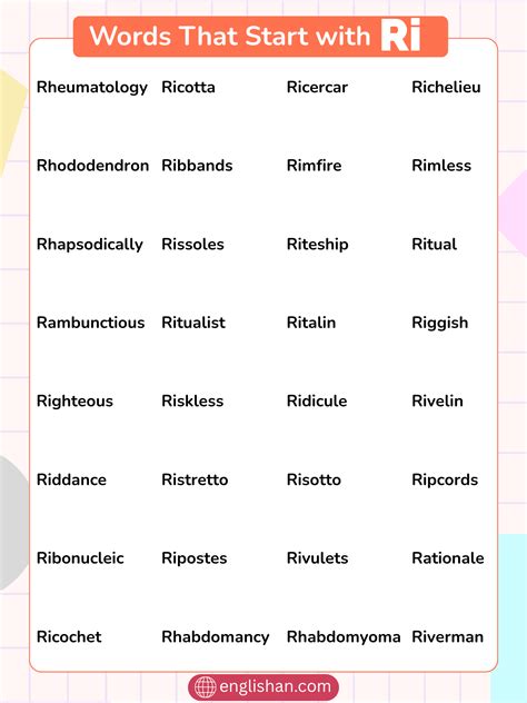 Words That Start with Ri – List of 945 Words in English