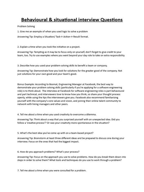 Behavioral Interview Answer Guide 的图像结果