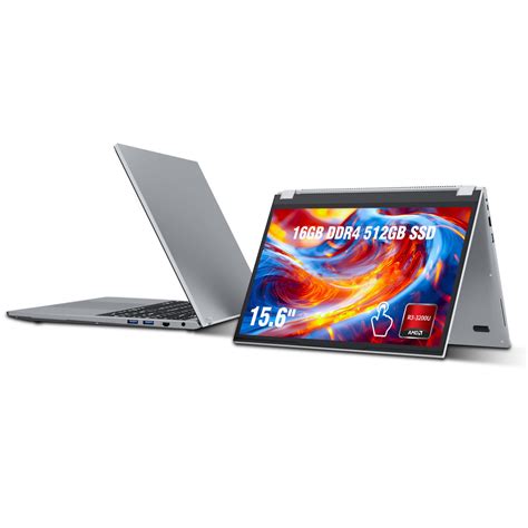 Touchscreen Laptop, 15.6 Inch FHD Touch Screen 2 in 1 Laptop, Notebook ...