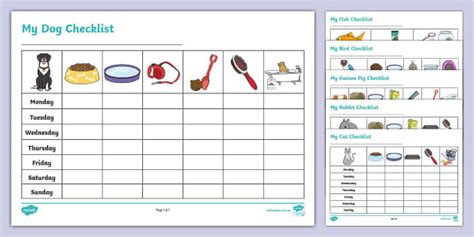 Animal Care Checklists