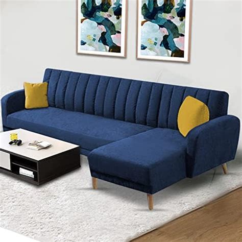 BRAXTON Dino LHS 4 Seater L Shape Sofa Set for Living Room (Black ...