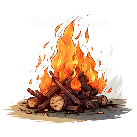Campfire Clipart 10 High Quality Jpgs, Scrapbooks, Digital Craft ...