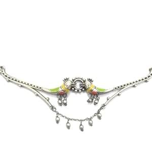 Buy Dulcett India Traditional Afghani Choker Oxidised Silver Replica ...