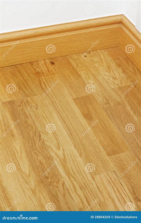Vinyl Wooden Flooring Mdf Skirting Boards Stock Image - Image of effect ...
