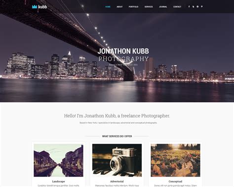 Kubb Free Homepage PSD | The Dezign