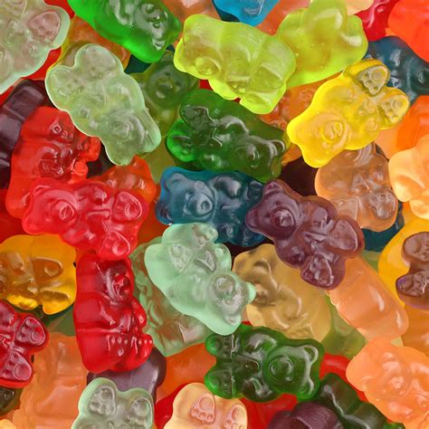 Amazon.com : Gummy Bears - Assorted 12 Flavors Gummies Candy in Jar ...