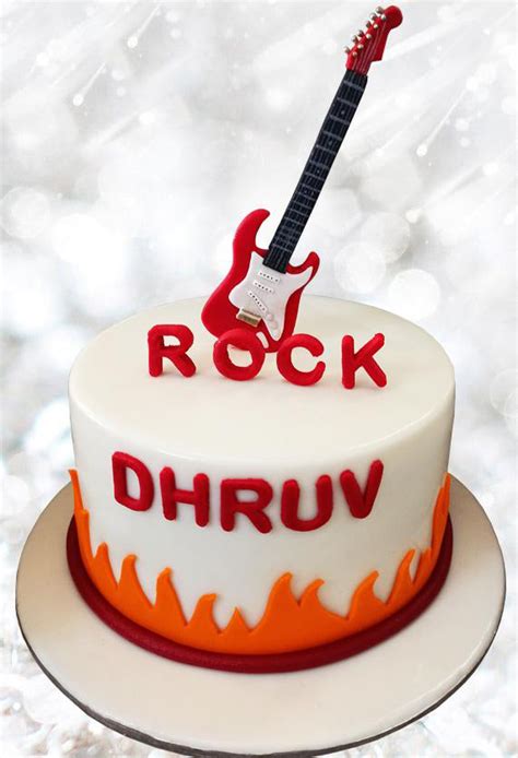 Electric Guitar Theme Cake