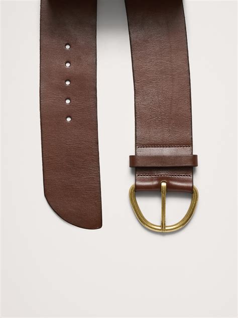 Wide Leather Waist Belt | Banana Republic