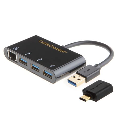 Buy CableCreation 2-in-1 USB 3.0+3.1 USB-C with 3 Ports USB 3.0 Hub ...